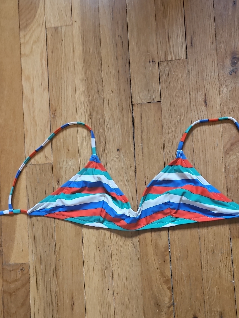 J. Crew Striped Preppy Convertible  Bikini Top Small.
